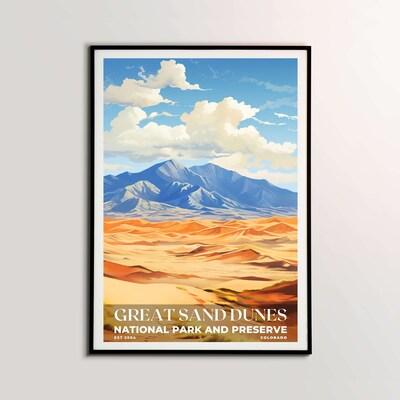 Great Sand Dunes National Park and Preserve Poster, Travel Art, Office Poster, Home Decor | S6 - image2